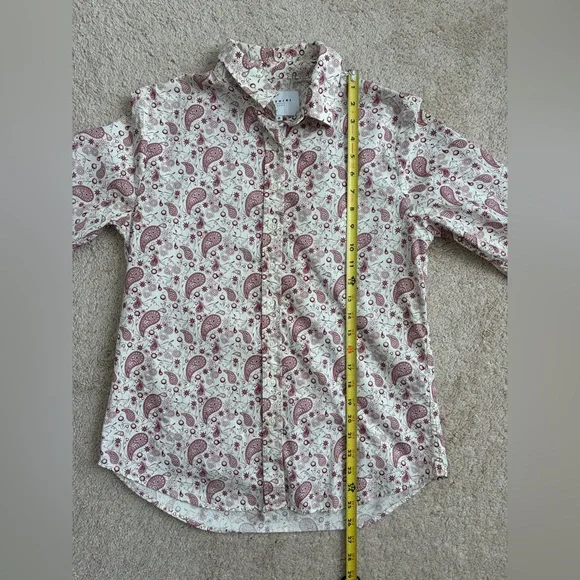 The Shirt by Rochelle Behrens Bandana Print Button Down Blouse Women's Size M - Picture 7 of 8